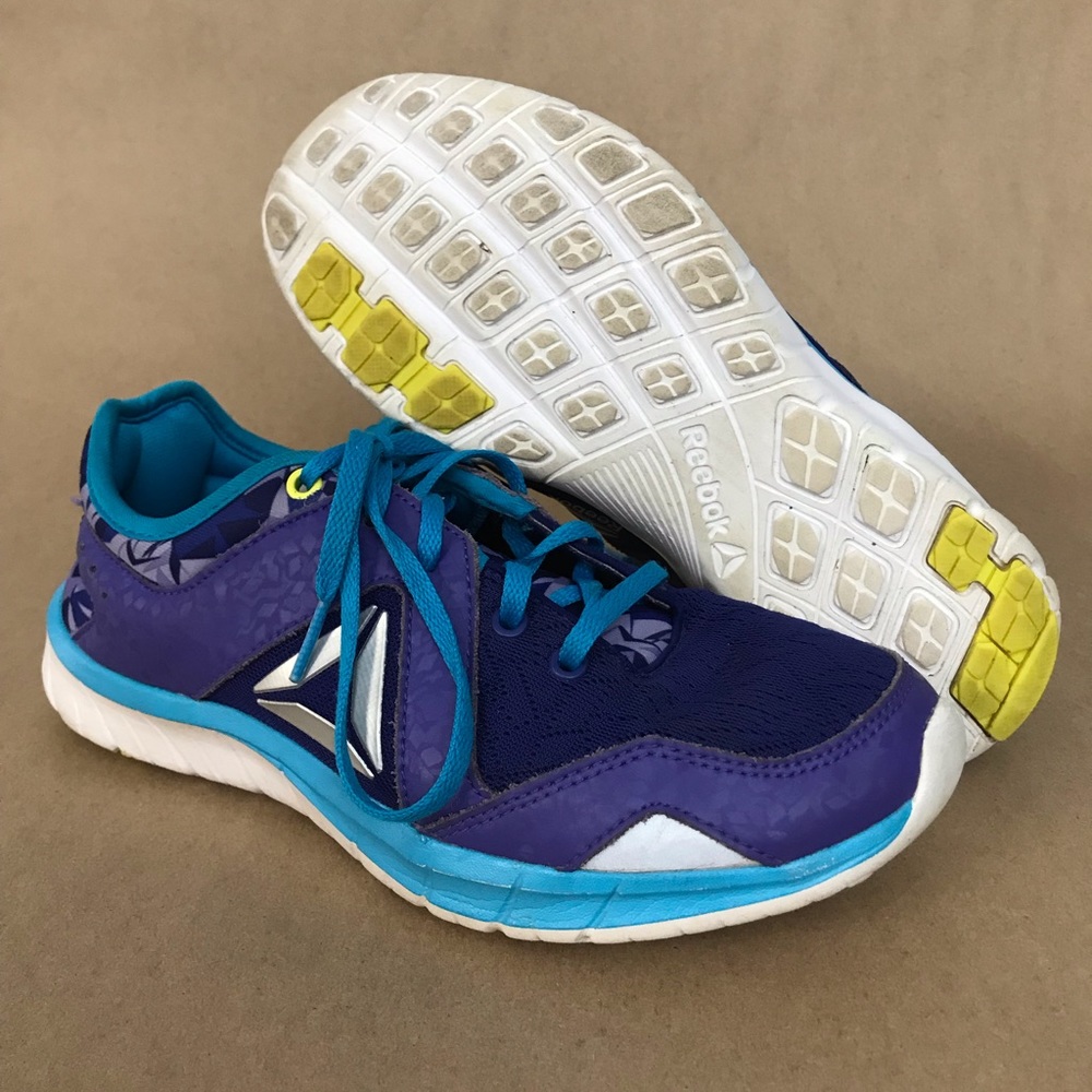 Reebok Fusion GR Running Shoes Sz 5 Purple Teal